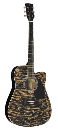 Violão Folk Tradicional Elétrico Aço