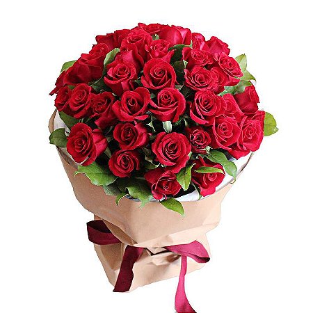 Buquê de 50 rosas vermelhas nacionais