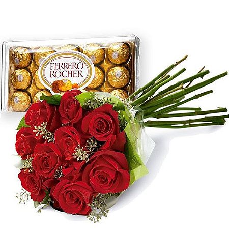 Buquê de Flores com Chocolates