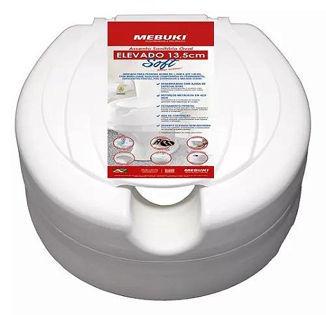 ELEVACAO ASSENTO SANITARIO 13,5 CM SOFT BRANCO MEBUKI