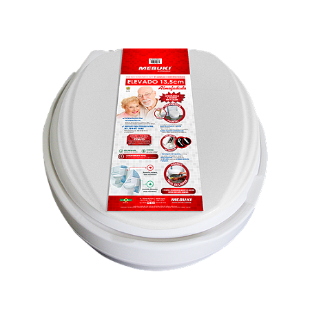 ELEVACÃO ASSENTO SANITÁRIO 13,5 CM ALMOFADADO MEBUKI