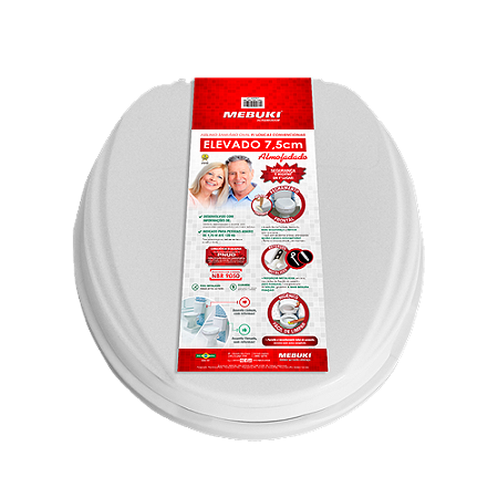 ELEVACÃO ASSENTO SANITÁRIO 7,5 CM ALMOFADADO MEBUKI