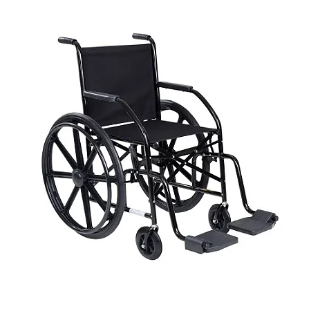 CADEIRA DE RODAS AÇO 101 NYLON PRETA 85 KG CDS