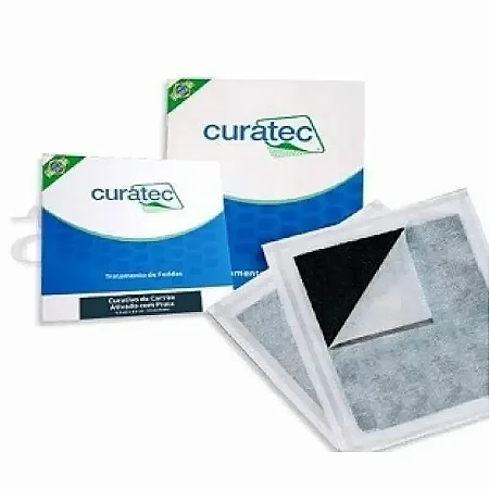 CURATIVO CARVAO ATIVADO COM PRATA PLUS 10 X10 cm CURATEC