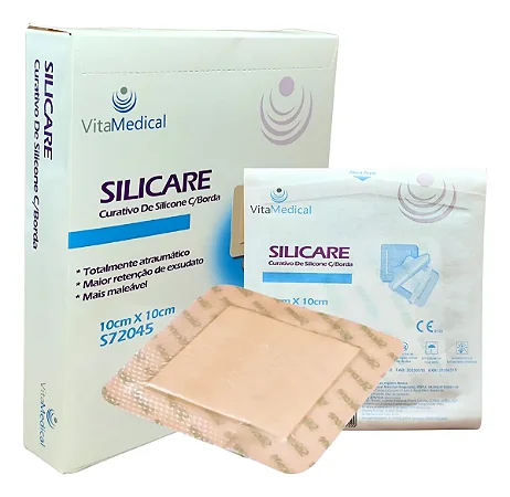 CURATIVO ESPUMA ABSORVENTE BORDER SILICONE 10CMX10CM VTM