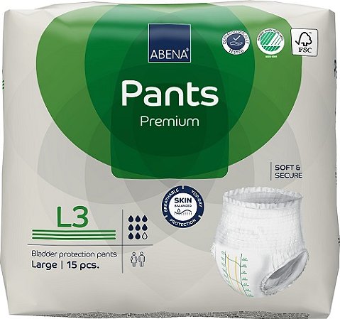 FRALDA PANTS L3 C/ 15 UND PREMIUM ABENA