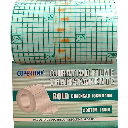 CURATIVO FILME TRANSPARENTE ROLO 10X10CM COPERTINA