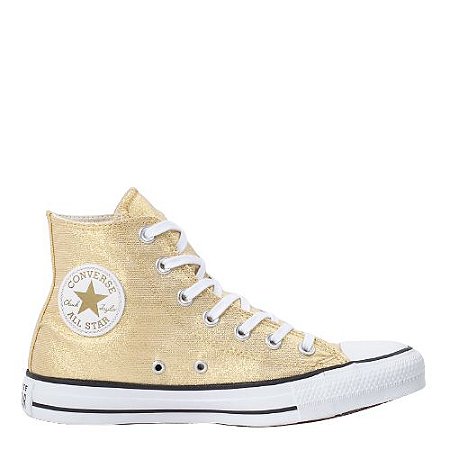 Tênis All Star Chuck Taylor Cano Alto Glitter Preto Feminino