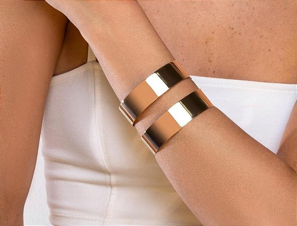 PULSEIRA BRACELETE DUAS PULSEIRAS NO BANHO OURO18K