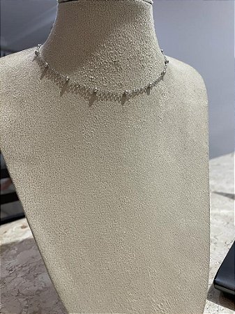 COLAR BOLINHAS NO RODIO BRANCO