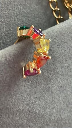 PIERCING ZIRCONIA COLORS NO BANHO OURO18K