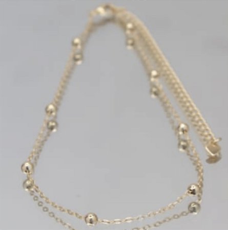 Choker bolinhas no banho ouro18k