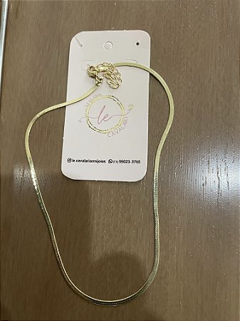 Choker fita banho ouro18k