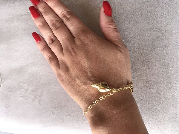 Pulseira Concha Banho 18k