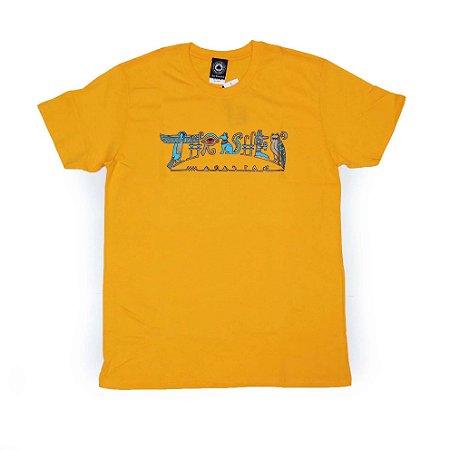 Camiseta Thrasher Magazine Hieroglyphics Amarelo