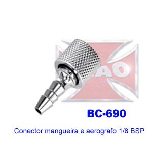 Conector p/ mangueira ar 1/8 BSP