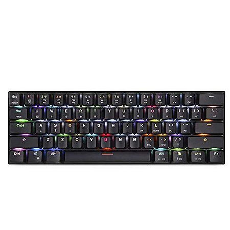 TECLADO MOTOSPEED CK62 PRETO SWITCH AZUL RGB