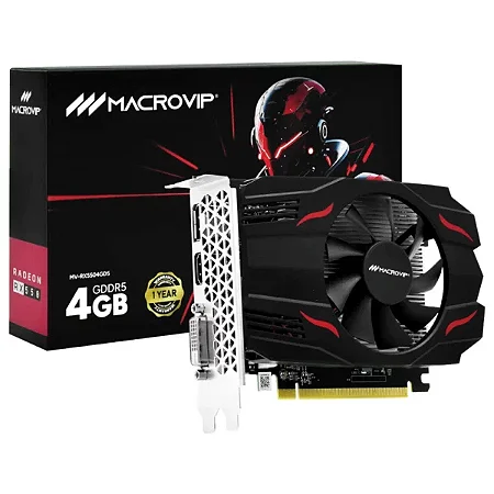 Placa de Vídeo Macrovip 4GB Radeon RX 550 GDDR5 – MV-RX5504GD5