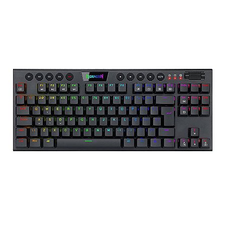 Teclado Mecanico Gamer Redragon Horus TKL, RGB, ABNT2, Switch Marrom, USB, Preto, K622-RGB-PT-BROWN Teclado Mecanico Gamer Redragon Horus TKL, RGB, ABNT2, Switch Marrom, USB, Preto, K622-RGB-PT-BROWN Teclado Mecanico Gamer Redragon Horus TKL, RGB, ABNT2,