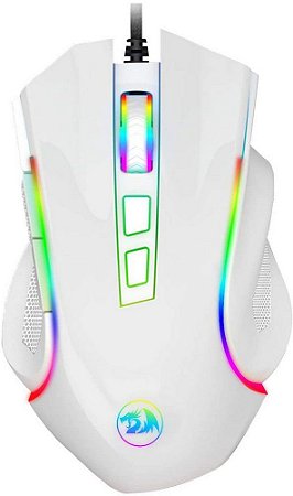 Mouse Gamer Redragon Griffin, RGB, Branco Lunar 7200 DPI - M