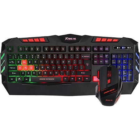 Combo TECLADO E MOUSE Xtrike-Me MK-803KIT, Rainbow