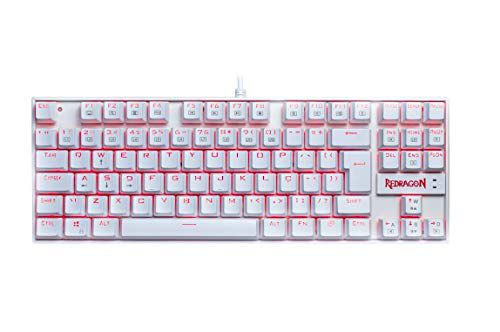 Teclado MECANICO KUMARA K552W-2 SWITCH BLUE ABNT2 Branco