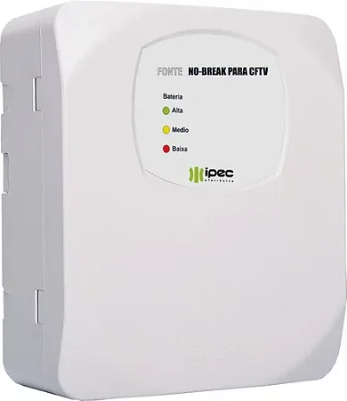 Fonte No Break 2a Para Cftv Alarmes Fechadura Eletrica Ipec Branco