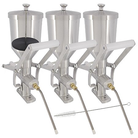 Kit 3 Doceira de Churros 1 Litro com Contrapeso (Recheadeira de Churros)
