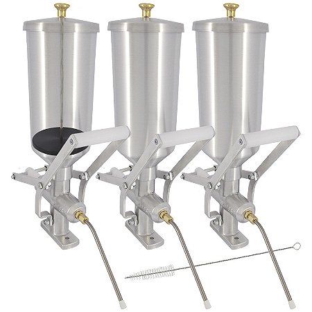 Kit 3 Doceira de Churros 2 Litros com Contrapeso (Recheadeira de Churros)