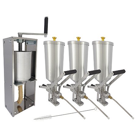 Kit Masseira de Churros com 3 Doceira de Churros 2 Litros (Recheadeira de Churros)