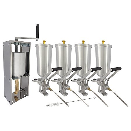 Kit Masseira de Churros com 4 Doceira de Churros 2 Litros (Recheadeira de Churros)