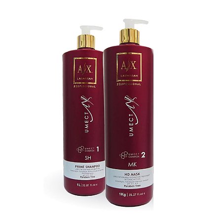 Kit Umect AX (2x1000ml) Umectação e Hidratação Lauarrah