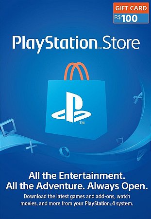 CARTÃO PSN R$ 100,00 PLAYSTATION NETWORK CARD (BR)