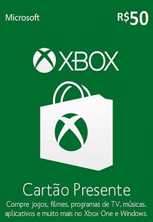 MICROSOFT GIFT CARD XBOX R$ 50,00