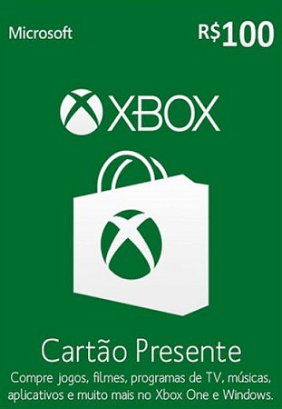 MICROSOFT GIFT CARD XBOX R$ 100,00