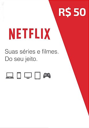 CARTÃO NETFLIX R$ 50,00