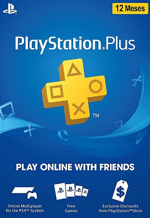 CARTÃO PLAYSTATION PSN PLUS 12 MESES BRASIL - Easy Games