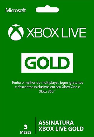 ASSINATURA XBOX LIVE GOLD 3 MESES - Easy Games