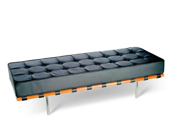 BANCO CAPRI 180CM INOX COURO NATURAL PRETO MADEIRA NATURAL