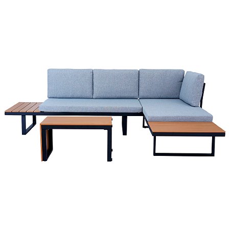 Conjunto Sofás Malibú duplos e mesa de centro Malibú EX203