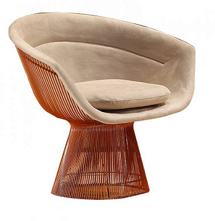 Poltrona Platner Linha Premium 180 cores de tecidos .