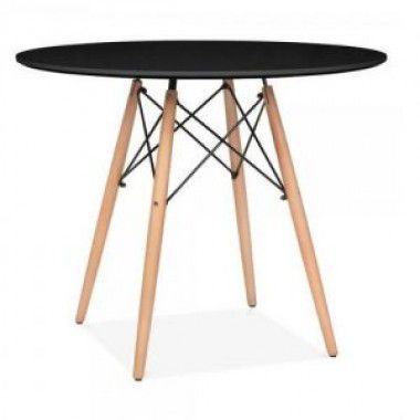 Mesa Eiffel Eames 120 cm laqueada Preto