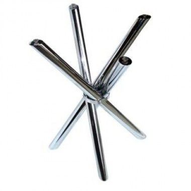 Base Palito ferro cromado para tampos de vidro