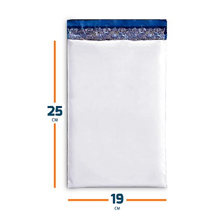 Envelope Plástico De Segurança Branco com Bolha - 19X25