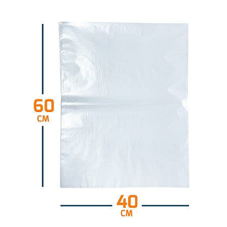 Saco Plástico Cristal Transparente 40X60