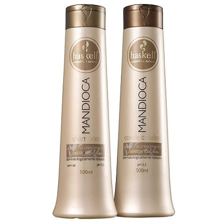 Kit Shampoo+Condicionador  Haskell 500Ml Mandioca
