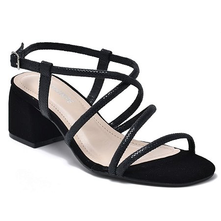 Sandália Via Marte 21-15302 Preta - Amanda Megastore