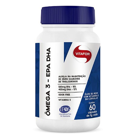 Vitafor - Ômega 3 EPA DHA 1G - Oléo de peixe com Vitamina E - Ergo  Suplementos e Vitaminas | Suplementos em Recife, Olinda e Jaboatão | Mais  barato