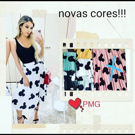 saia plissada mickey