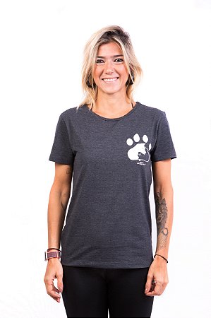 Camiseta Havi Equilíbrio Animal Grafite Feminina